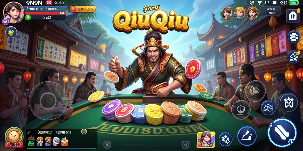 Screenshot gameplay 9N9N dengan aksi seru QiuQiu.