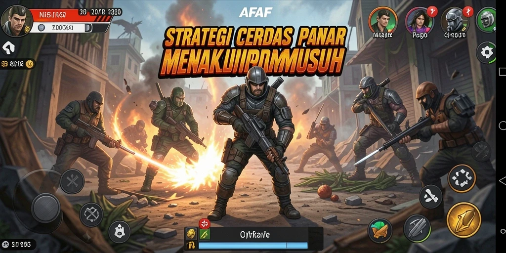 Tampilan gameplay AFAF menampilkan pertarungan strategis yang mendebarkan.