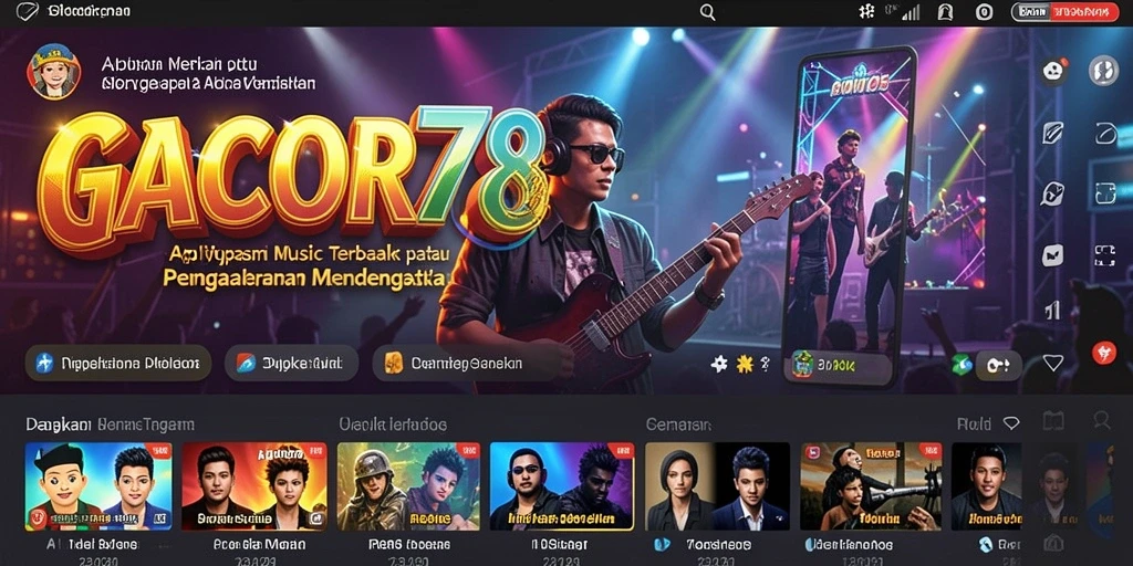 Tampilan screenshot GACOR78 menampilkan fitur karaoke yang menarik.