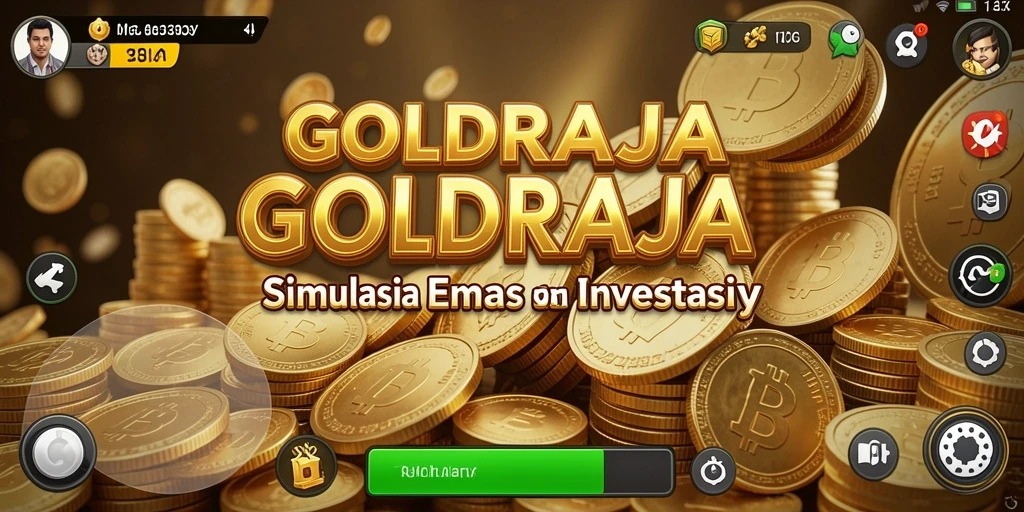 Tampilan gameplay GOLDRAJA yang menarik dan mendidik.