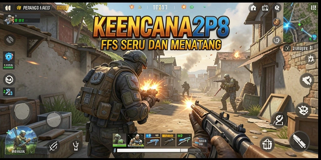 Screenshot utama menampilkan aksi seru dalam KENCANA28.