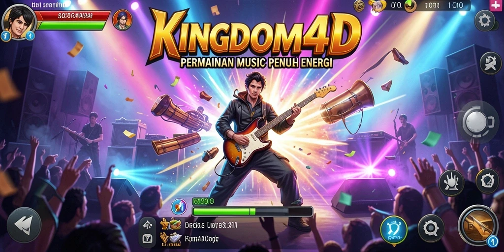 Tampilan gameplay KINGDOM4D yang menarik dengan irama musik.