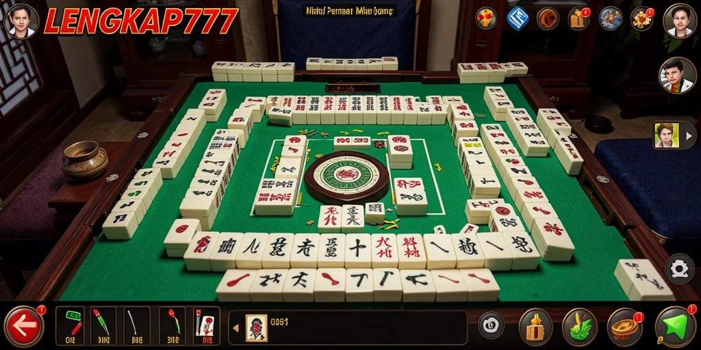 Screenshot gameplay LENGKAP777 menampilkan momen seru bermain Mahjong.