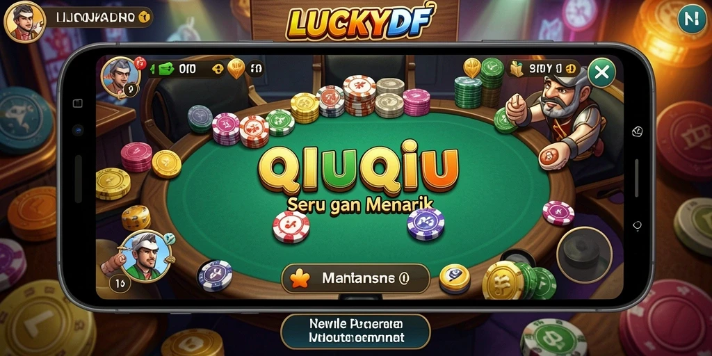 Tampilan menarik gameplay QiuQiu di LUCKYDF.
