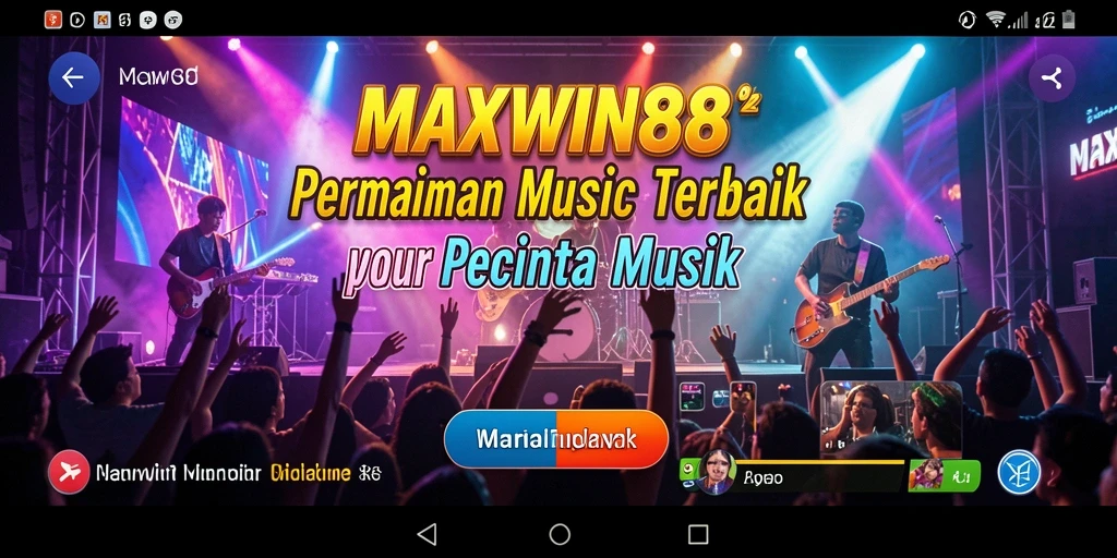 Tampilan gameplay seru dengan berbagai lagu menarik.