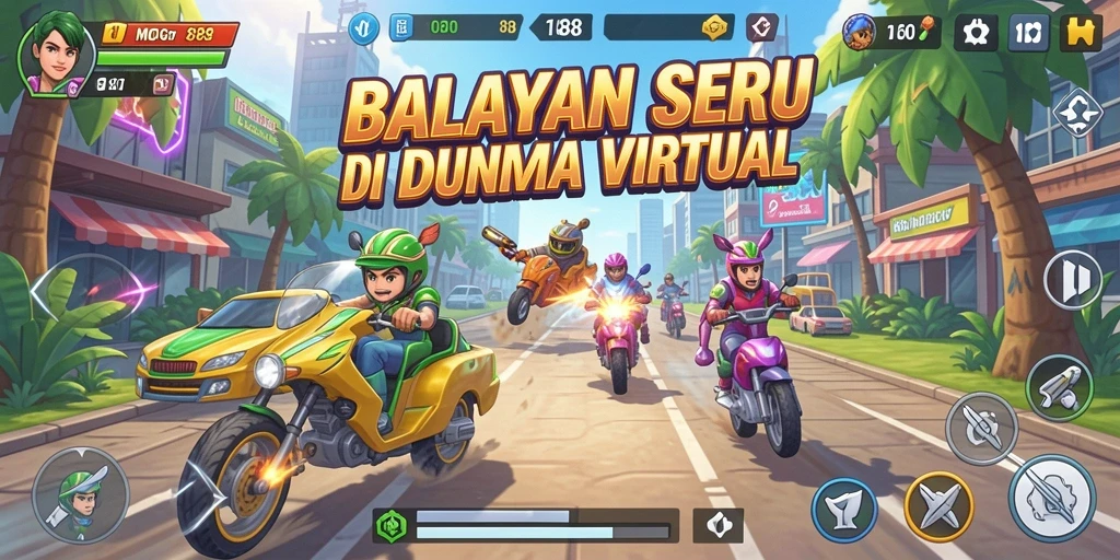 Screenshot gameplay MDG188 dengan balapan seru di lintasan menantang.