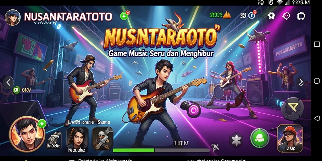 Tampilan menarik gameplay NUSANTARATOTO dengan elemen musik.