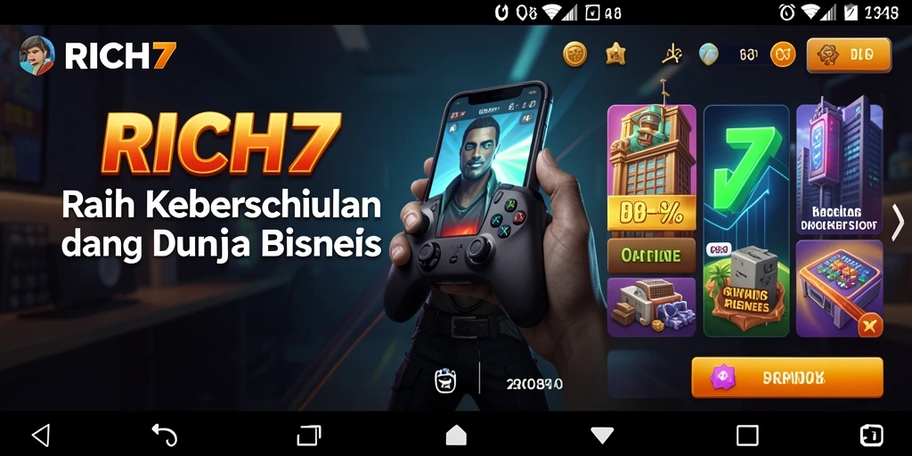 Tampilan gameplay RICH7 yang menarik dan menantang.