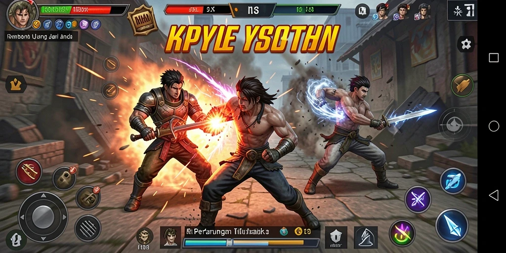 Screenshot RPYYY yang menampilkan aksi pertarungan seru dan karakter yang kuat.