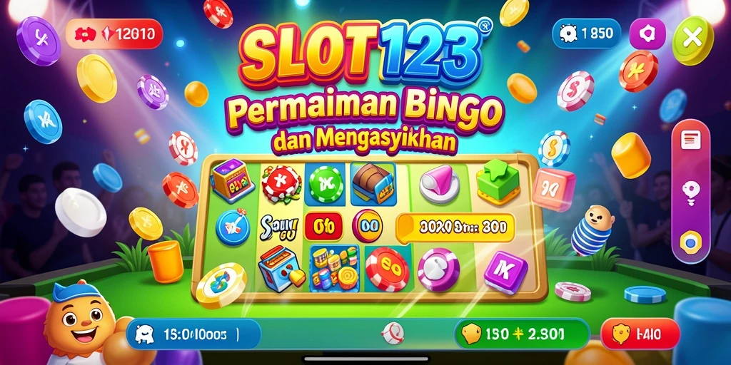 Tampilan gameplay SLOT123 yang seru dengan elemen Bingo menarik.