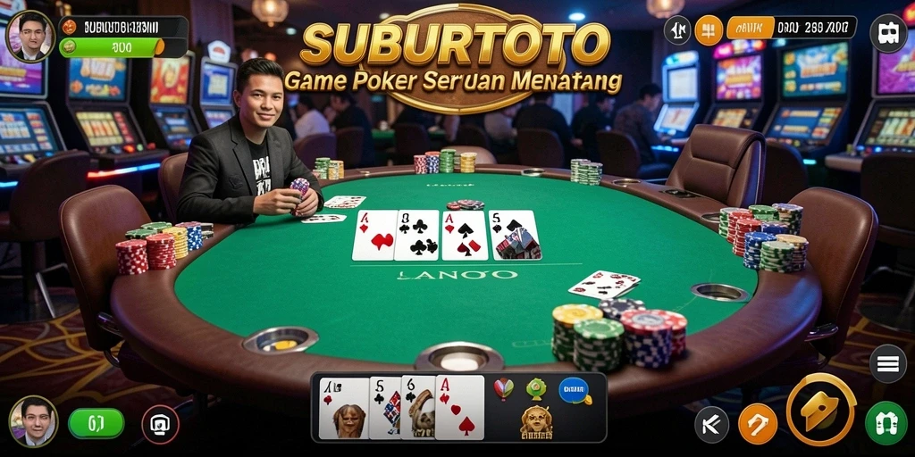 Tampilan utama gameplay SUBURTOTO yang menegangkan dalam suasana Poker.