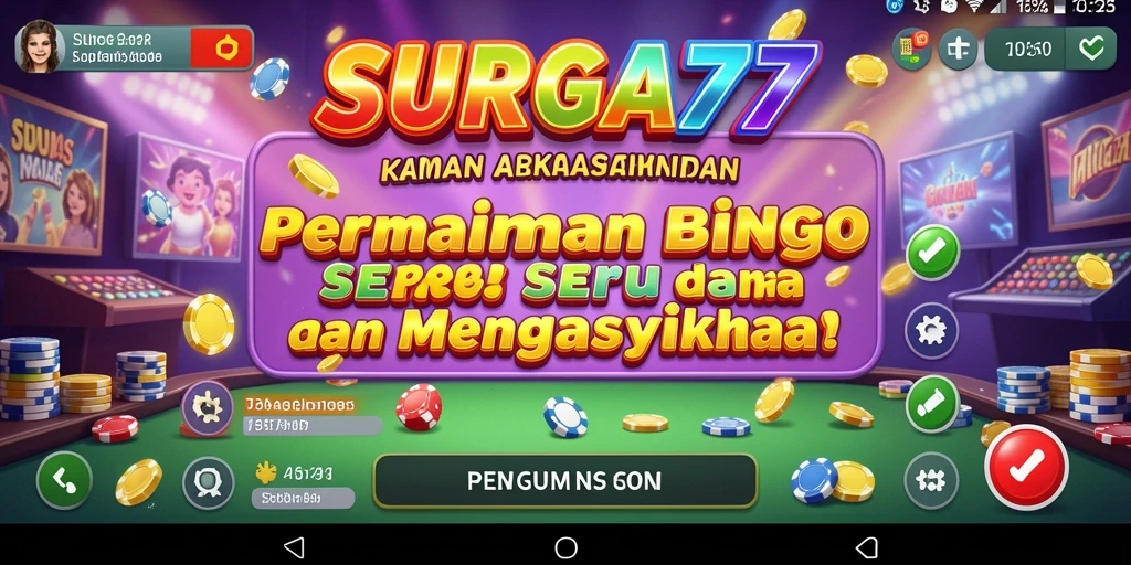 Tampilan gameplay seru dari SURGA77 dengan suasana bingo yang mengasyikkan.