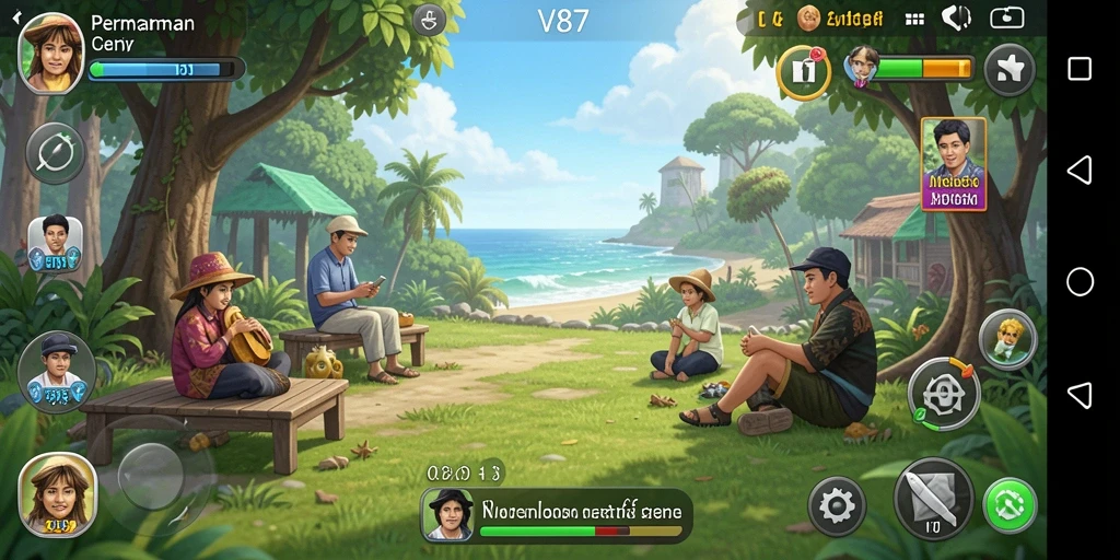 Screenshot utama V87 menunjukkan momen seru dalam gameplay Casual.