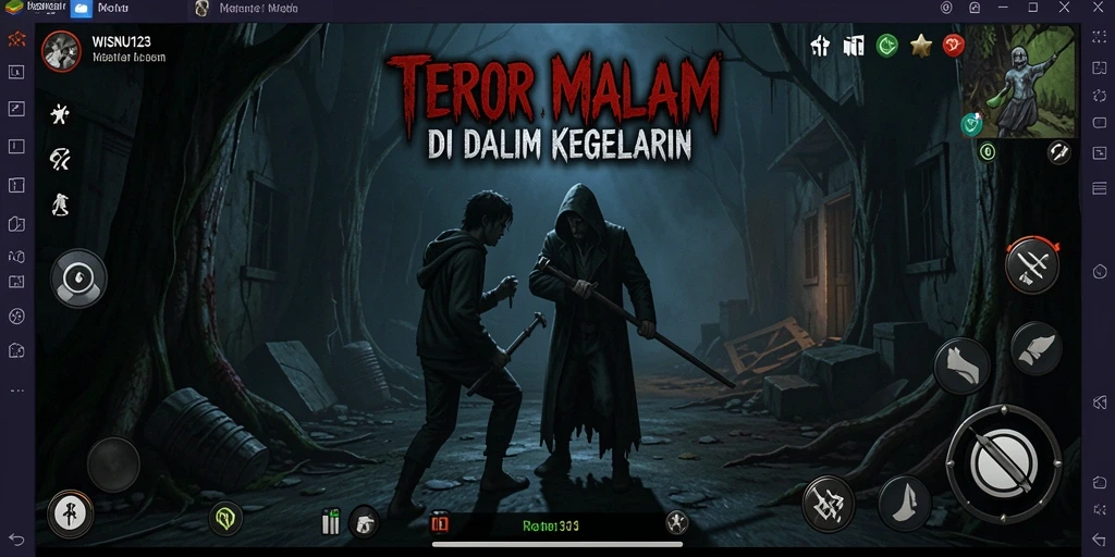 Tangkapan layar gameplay menegangkan di WISNU123.